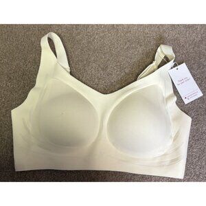 New Lush Fitting Ivory Bra Nylon & Spandex Sz 4XL - up No Wire support